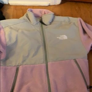 purple north face jacket